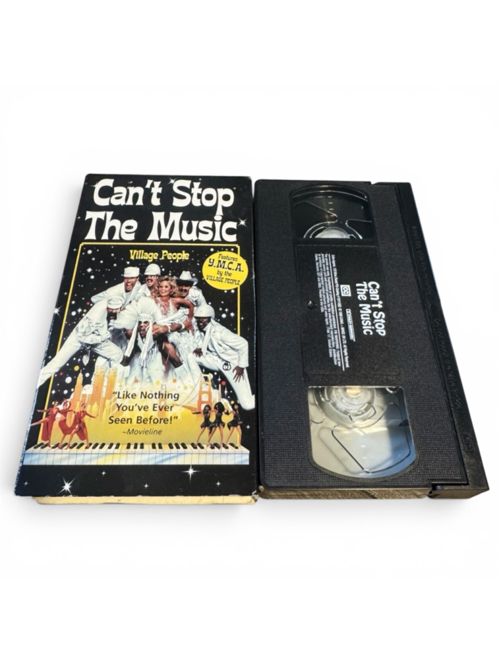 Can't Stop The Music VHS Black White